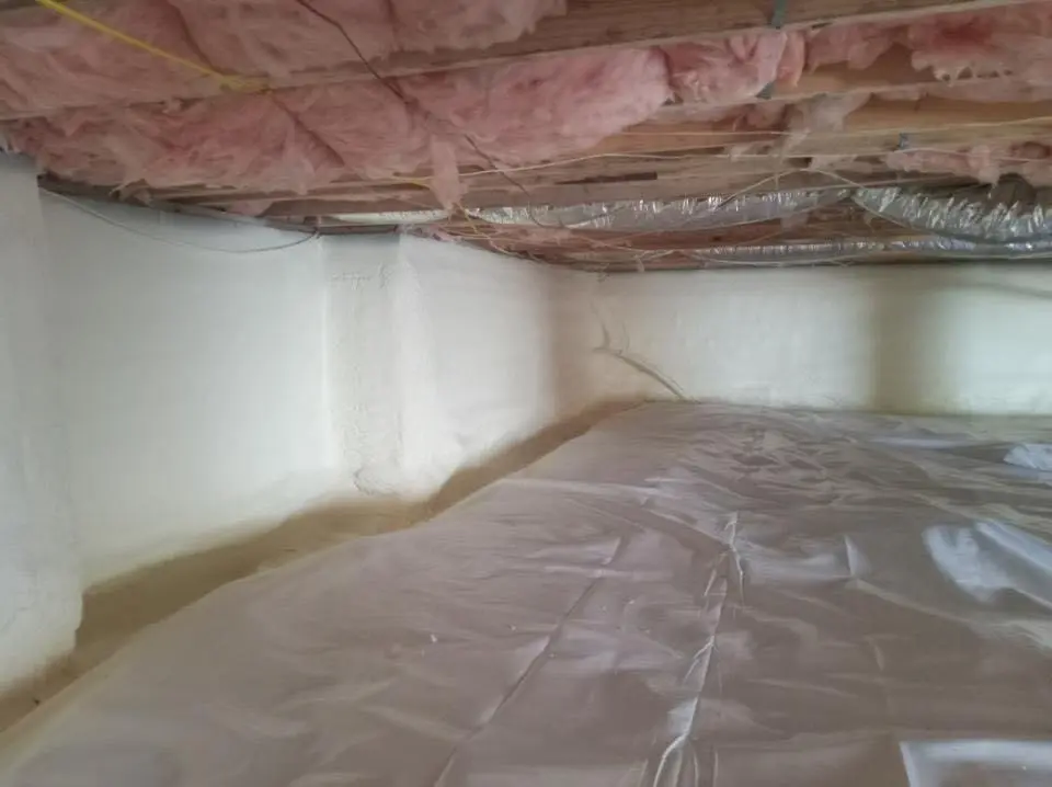 Crawl space encapsulation with closed-cell spray foam for Attic Insulation in Lacey